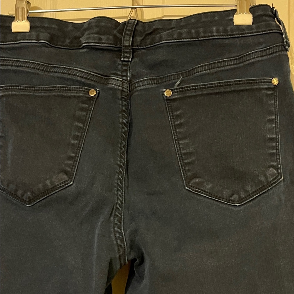 Gloria Vanderbilt Dark Blue Denim Bootcut Jeans 14 Petite - Picture 3 of 5